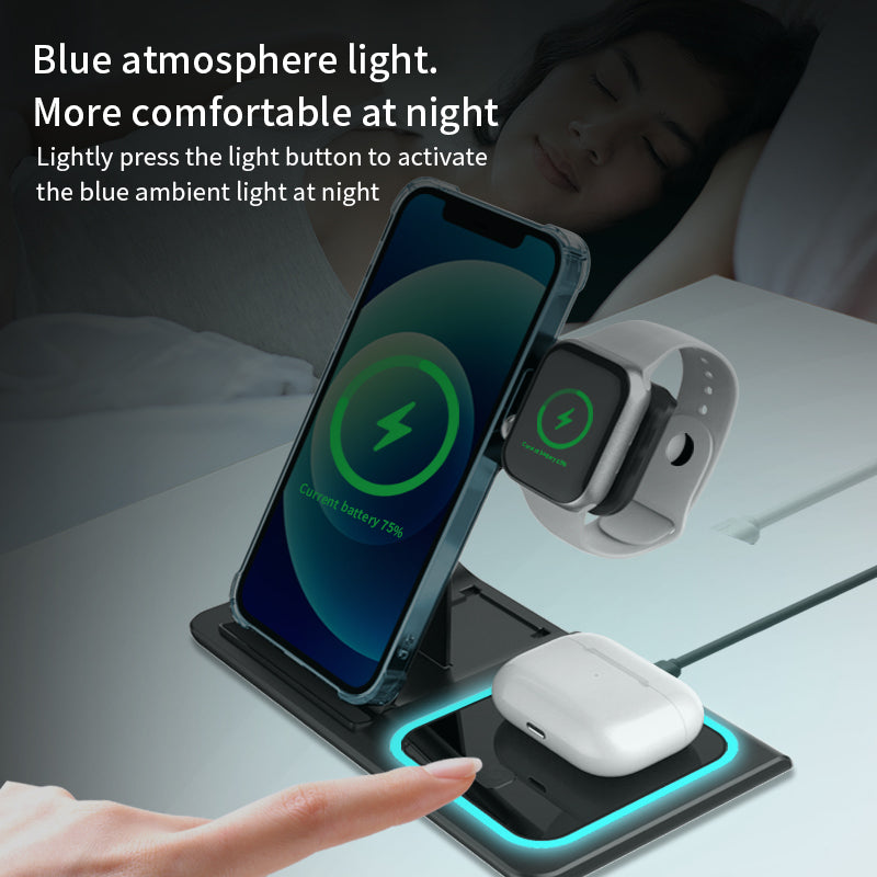 TriCharge 3-in-1 Wireless Charging Station